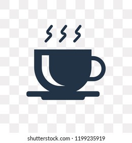 Coffee cup vector icon isolated on transparent background, Coffee cup transparency concept can be used web and mobile