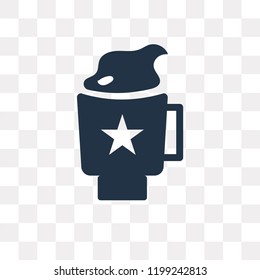 Coffee cup vector icon isolated on transparent background, Coffee cup transparency concept can be used web and mobile