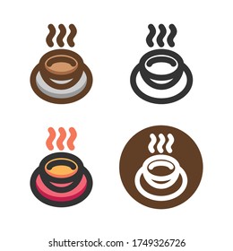 coffee cup vector icon logo