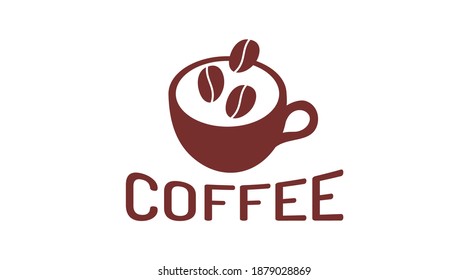 Coffee cup vector icon. Cup of coffee vector logo