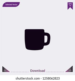 Coffee cup vector icon. Modern, simple, isolated, flat best quality icon for web site designs or mobile apps. Vector illustration eps10.
