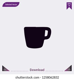 Coffee cup vector icon. Modern, simple, isolated, flat best quality icon for web site designs or mobile apps. Vector illustration eps10.
