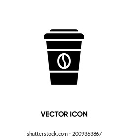 Coffee cup vector icon. Modern, simple flat vector illustration for website or mobile app.Disposable coffee cup symbol, logo illustration. Pixel perfect vector graphics	