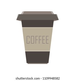 Coffee cup vector icon mug drink cafe hot illustration isolated