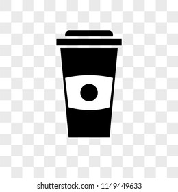 Coffee cup vector icon on transparent background, Coffee cup icon
