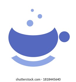Coffee cup vector icon on white background. Cafeteria in an office building.  Illustration suitable for using for topics like service, technology, advertising