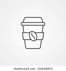 Coffee cup vector icon sign symbol