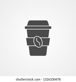 Coffee cup vector icon sign symbol