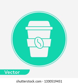Coffee cup vector icon sign symbol