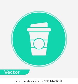 Coffee cup vector icon sign symbol