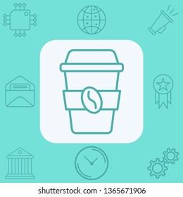 Coffee cup vector icon sign symbol