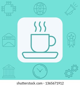 Coffee cup vector icon sign symbol