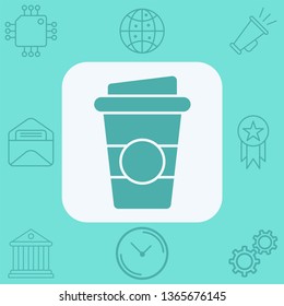 Coffee cup vector icon sign symbol
