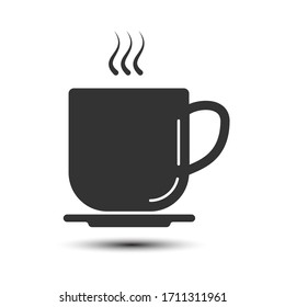 Coffee Cup vector icon. Simple stock design isolated on a white background for websites and apps