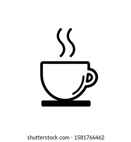 Coffee cup vector icon. A cup of coffee icon symbol on eps 10
