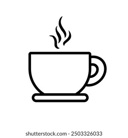 Icono de Vector de taza de café. Símbolo taza de café caliente y té. 