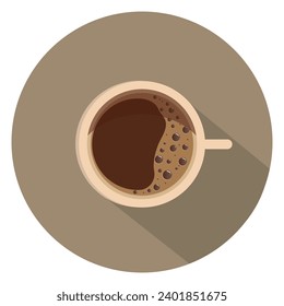Kaffee-Cup-Vektorsymbol, Illustration Kaffee