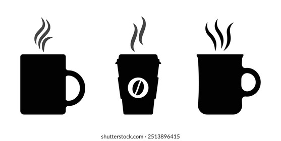 Coffee cup vector icons collection