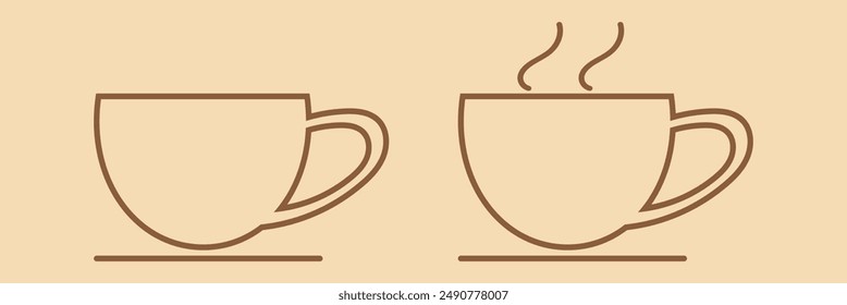 Coffee cup vector icons set. Coffee cup icon. Coffee vector icon. Tea