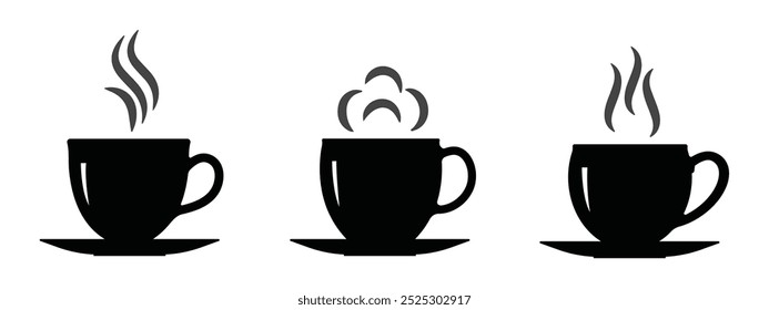 Conjunto de iconos de vector de taza de café. Taza de café