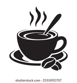 Coffee Cup Vector Icons Steam, Disposable Cups, and Flat Design
