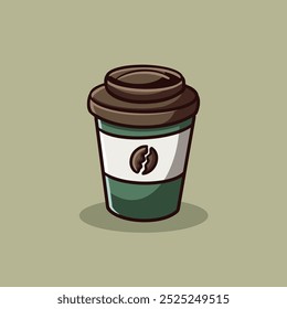 Una Ilustración vectorial de taza de café
