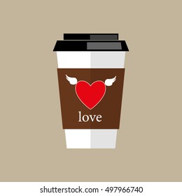 Coffee cup vector illustration.