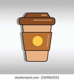 Coffee cup vector illustration. Coffe Icons Vector Graphic