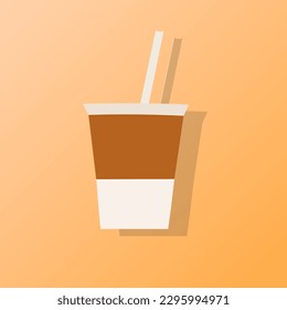 Coffee taza vectorial ilustración espresso latte americano Takeaway taza café frío