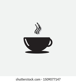 Coffee cup vector illustration. Coffee cup flat icon