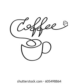 Coffee cup vector illustration, glass coffee cup icon, coffee mug.