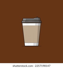 Coffee cup vector illustration for go green and zero waste
