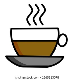 Coffee cup vector illustration or icon