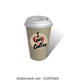 Coffee cup. Coffee cup vector illustration. Coffee cup icon. Coffee cup isolated on background. Paper coffee cup. Coffee cup in flat style. Coffee cup beans.