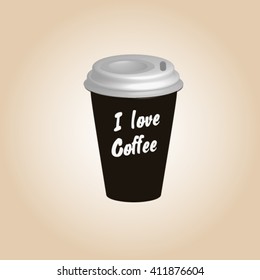 Coffee cup. Coffee cup vector illustration. Coffee cup icon. Coffee cup isolated on background. Paper coffee cup. Coffee cup in flat style. Coffee cup beans.