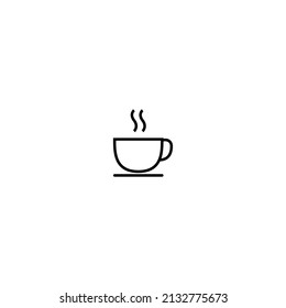 Kaffeetasse, Vektorgrafik für Symbole, Symbole und Logos. geeignet für Café- oder Café-Logo