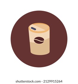 coffee cup vector illustration, with coffee image, suitable for food menus, icons, logos, templates, posters, advertisements, etc