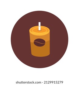 ilustración vectorial de taza de café, con imagen de café, adecuada para menús, iconos, logotipos, plantillas, carteles, anuncios, etc