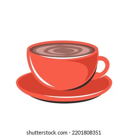 Coffee cup. Vector illustration isolated on white background