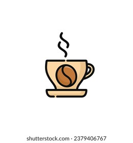 Coffee cup vector illustration isolated on white background. Coffee cup icon