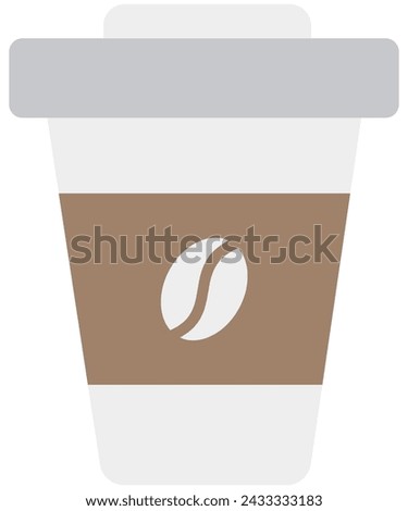 Coffee cup vector illustration isolated on white background.