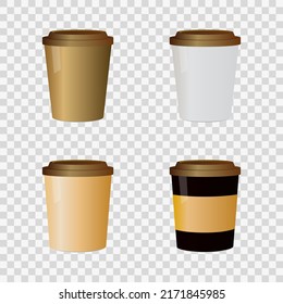 coffee cup vector illustration for mock up of coffee and other beverage products. coffee cup icon