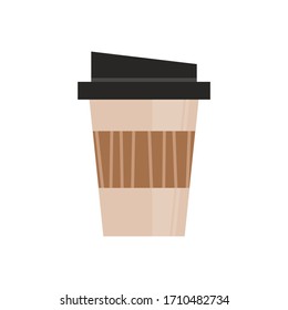 Kaffeecup-Vektorillustration - Illustration auf weißem Hintergrund. 
Flachdesign-Stil. Moderne Style Illustration. EPS10 Bearbeitbar.