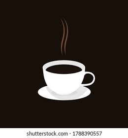 Kaffeetasse, Vektorgrafik. Perfekte Vorlage für den Internationalen Kaffeetag