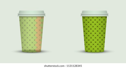 Coffee cup vector illustration set