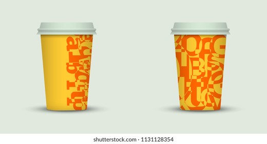 Coffee cup vector illustration set