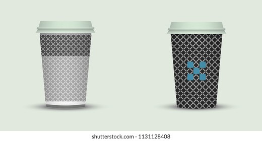 Coffee cup vector illustration set
