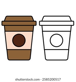 coffee cup vector illustration set