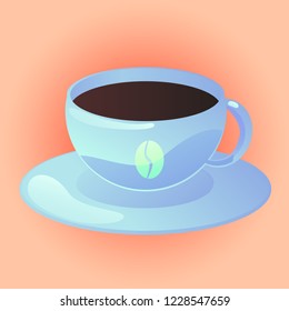 Coffee cup vector illustration for web design