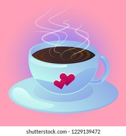 Coffee cup vector illustration for web design